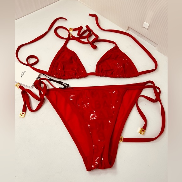 BALMAIN**Red Logo Monochromatic Bikini Set**US 4 $580 - Picture 6 of 13